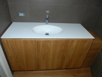 mobile bagno a doghe rovere oliato naturale