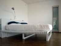 Letto legno rovere massello sbiancato